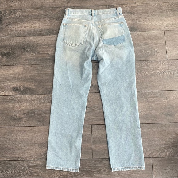Reformation Cynthia Patch Tahoe Straight Leg Jeans - Picture 5 of 5
